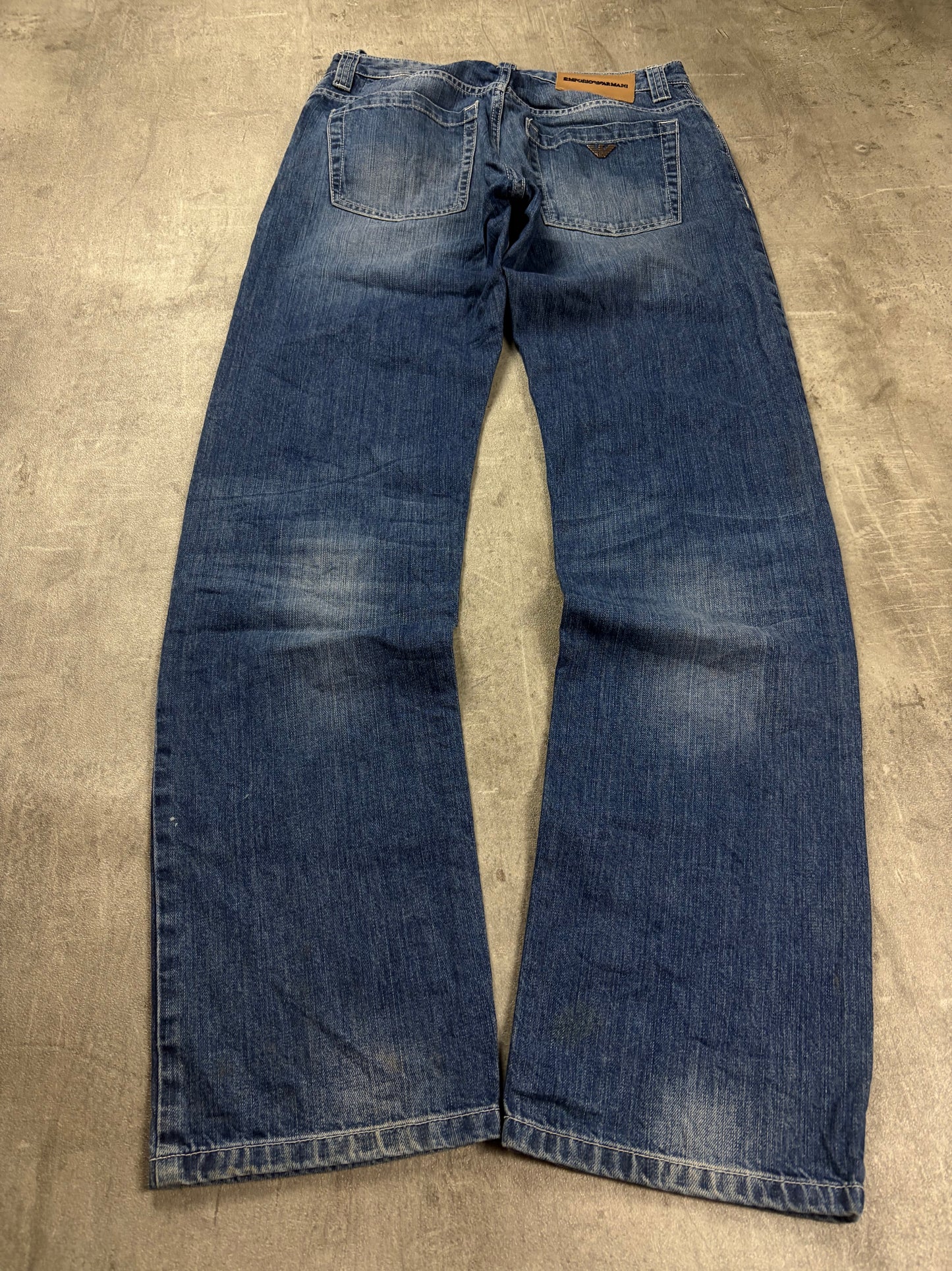 Armani Y2k Vintage Baggy Straight Fit Jeans Pasha Style