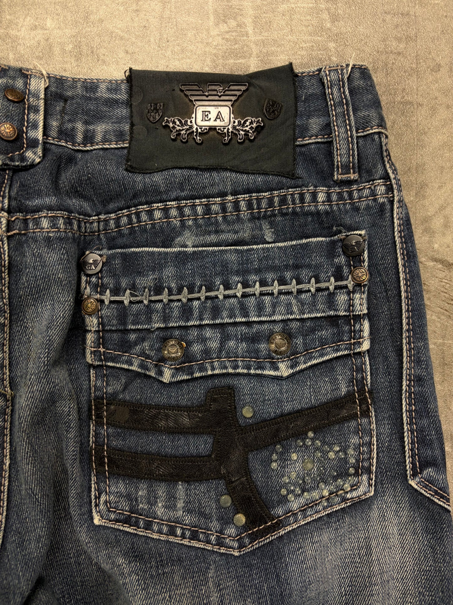 Vintage Y2K Armani Jeans Baggy Backprint