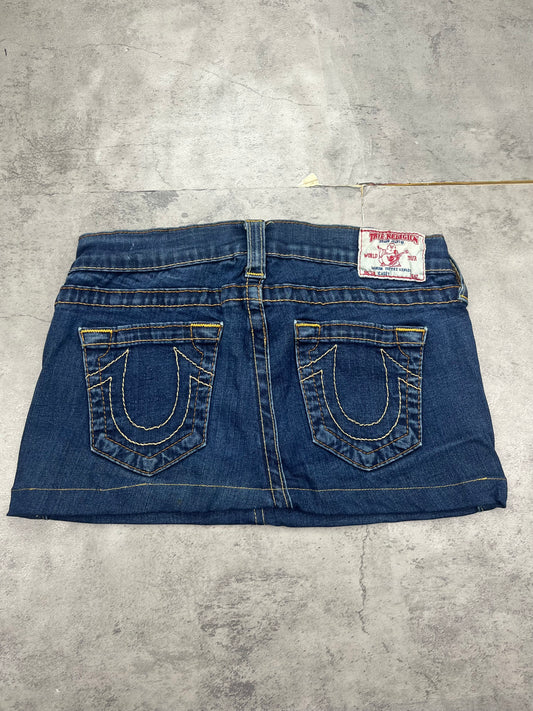 Mini True Religion Y2k Vintage Jeans Rock Skirt