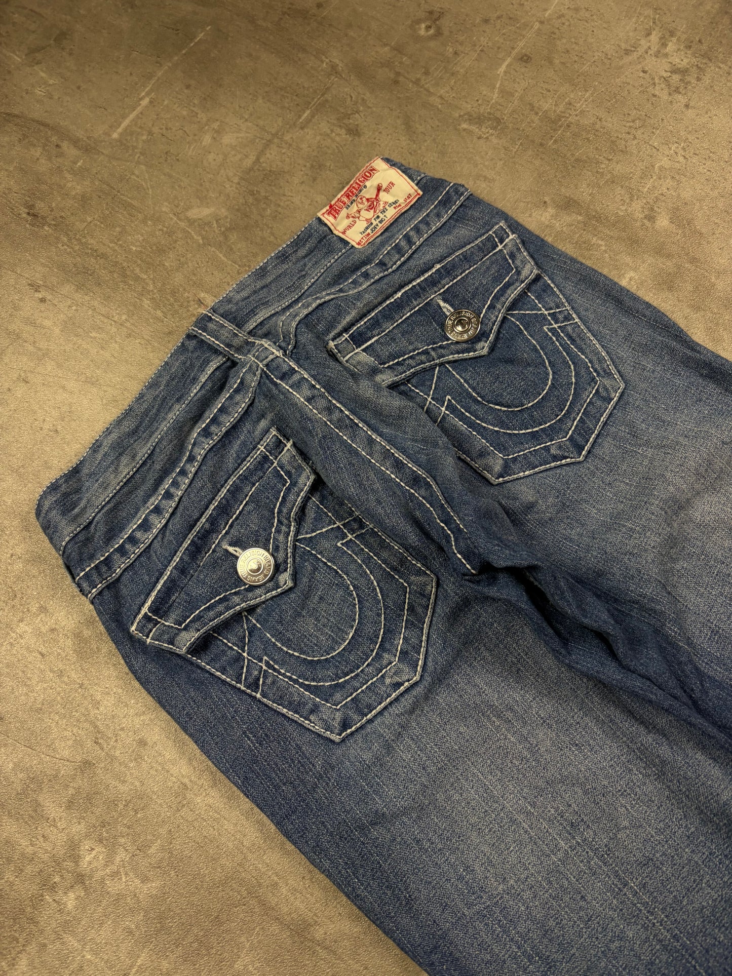 True Religion Low Rise Flared Jeans Vintage