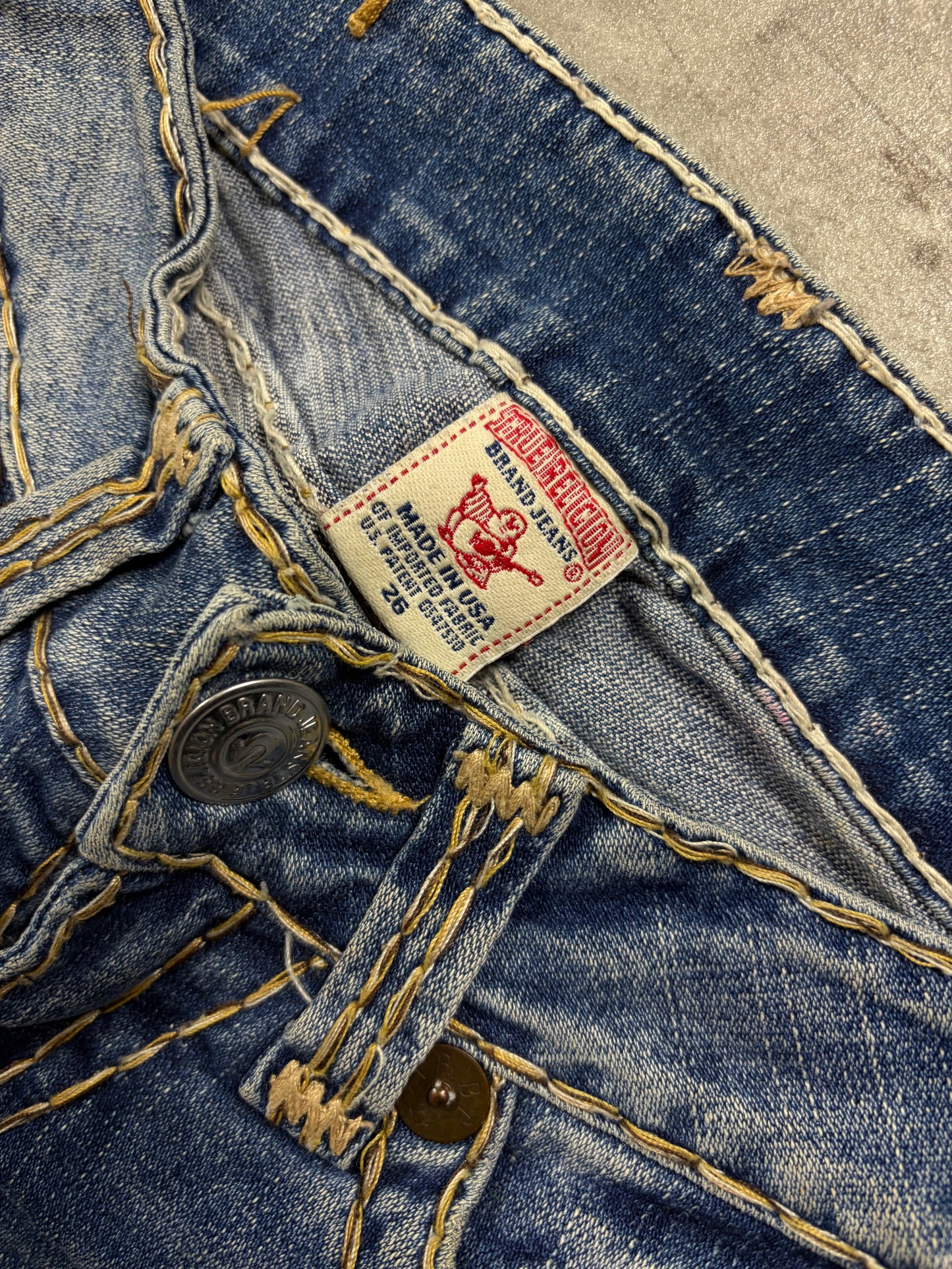 true religion jeans vintage low rise flared