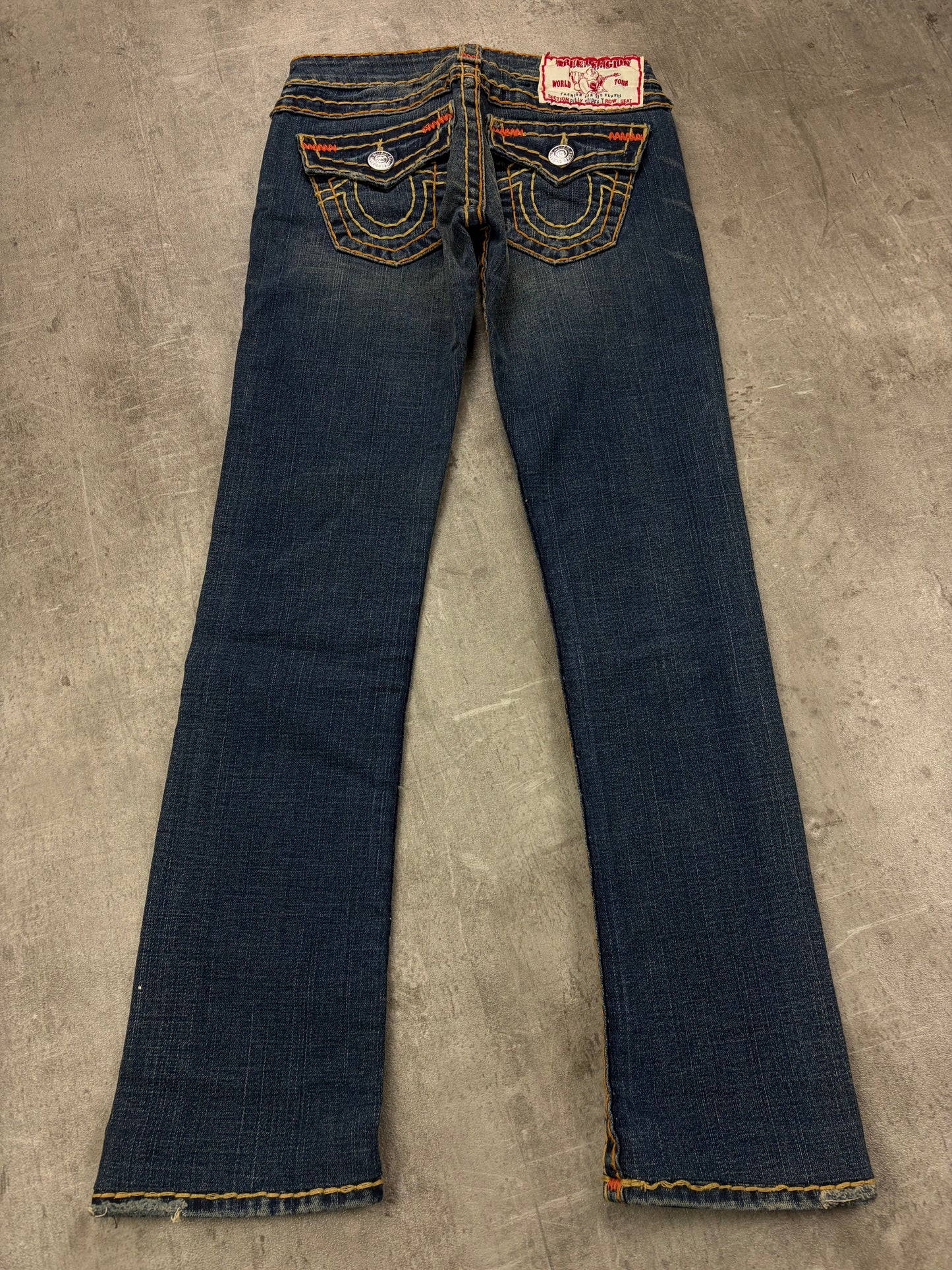 True Religion Jeans Vintage Dicke Nähte Low Waist