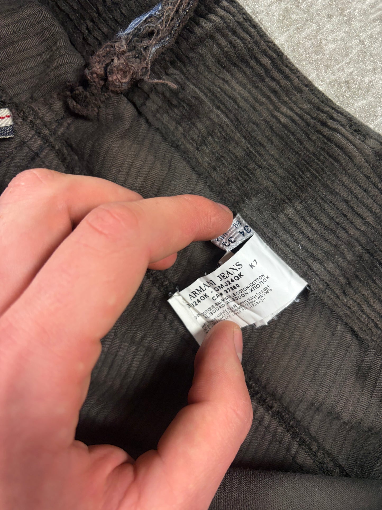 Armani cord Straight Fit Jeans Pasha Style
