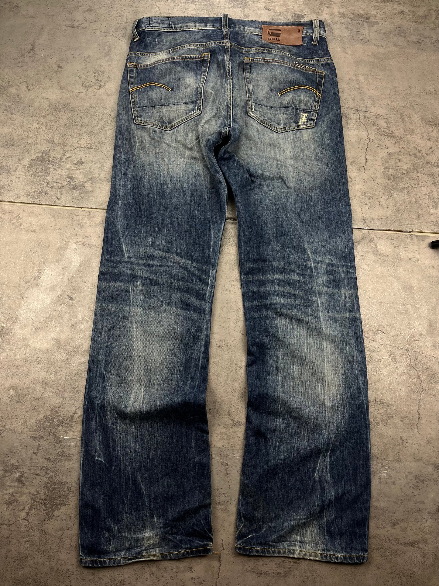 Vintage G-Star Y2k Rare Washed Denim Baggy Jeans Straight