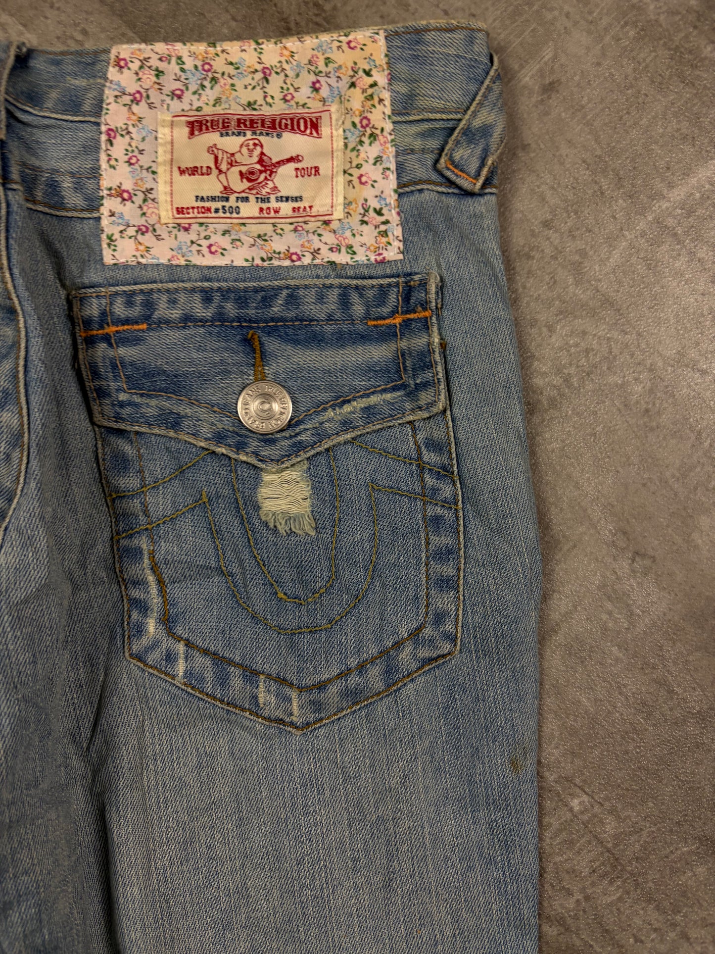 True Religion Low Waist Flared Jeans