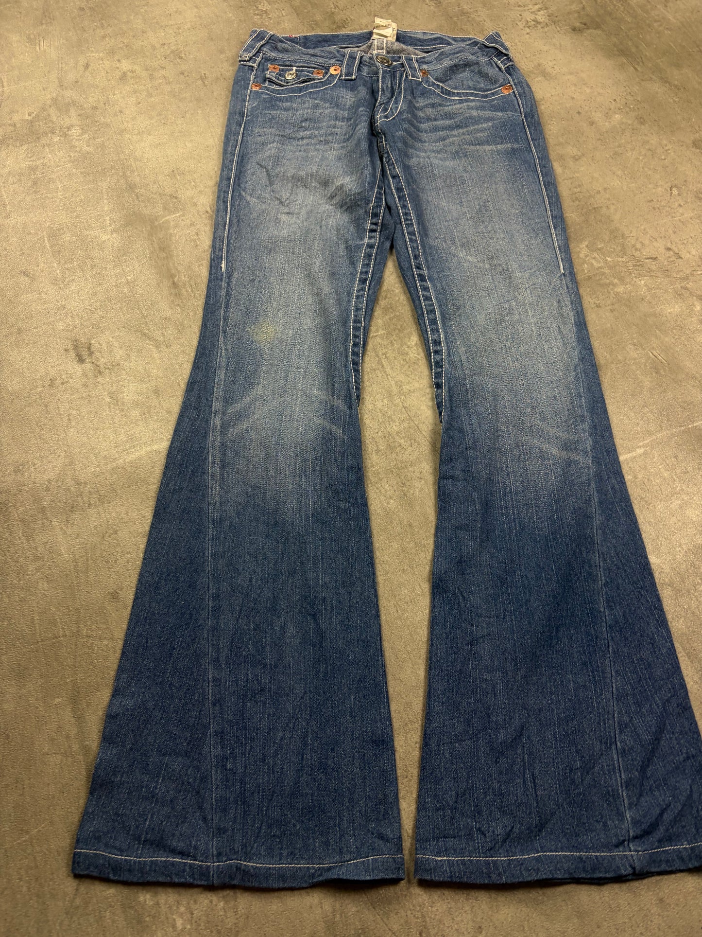 True Religion Low Rise Flared Jeans Vintage