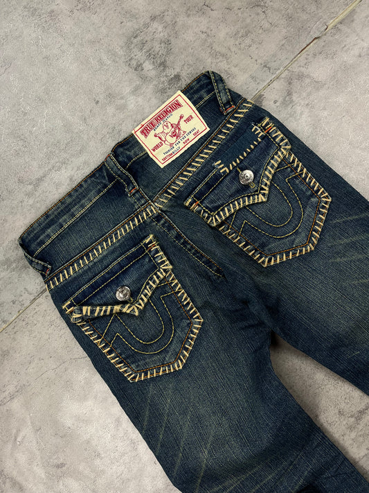 True Religion Baggy Jorts 3/4 Jeans Lowwaist
