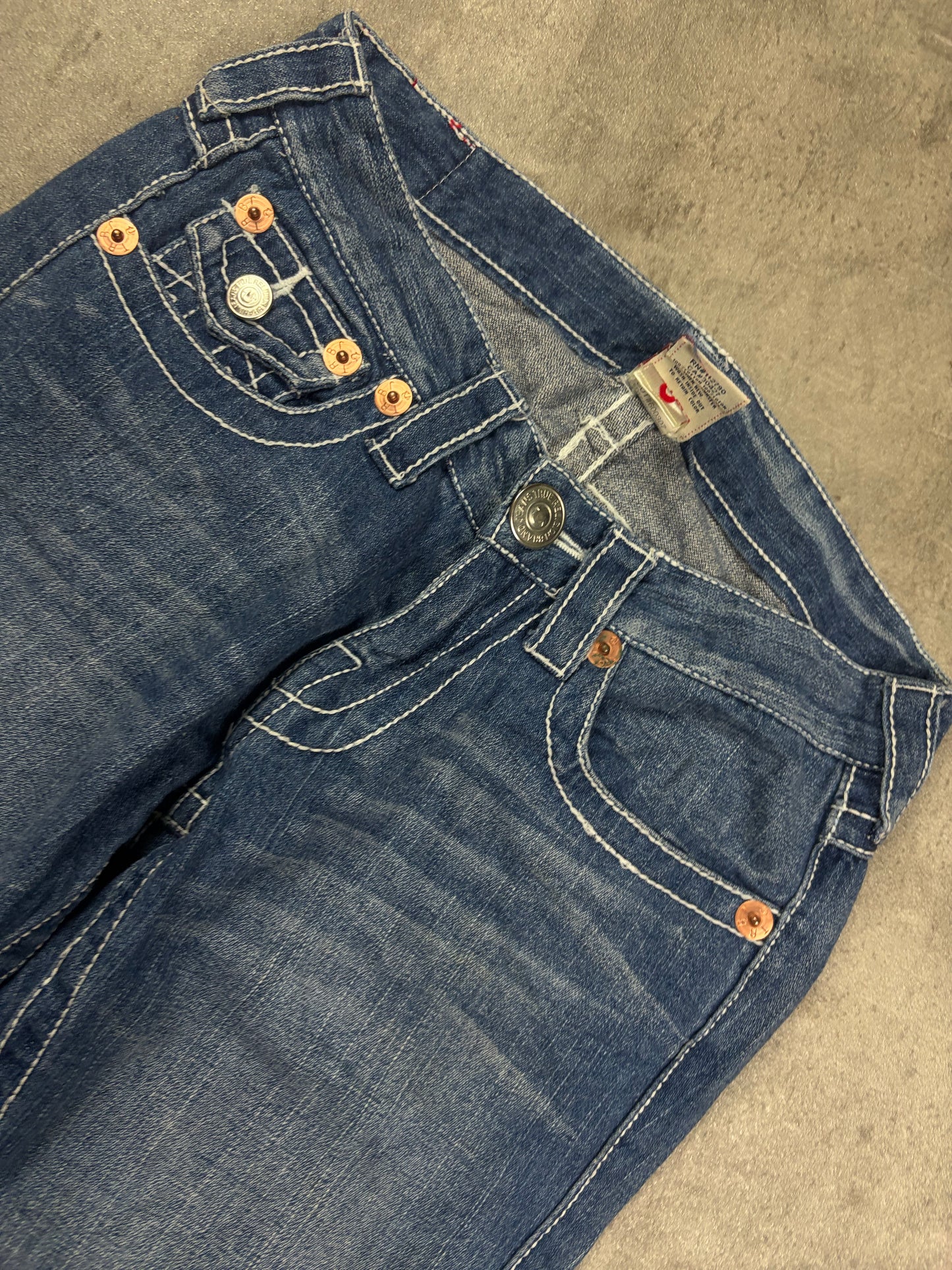 True Religion Low Rise Flared Jeans Vintage