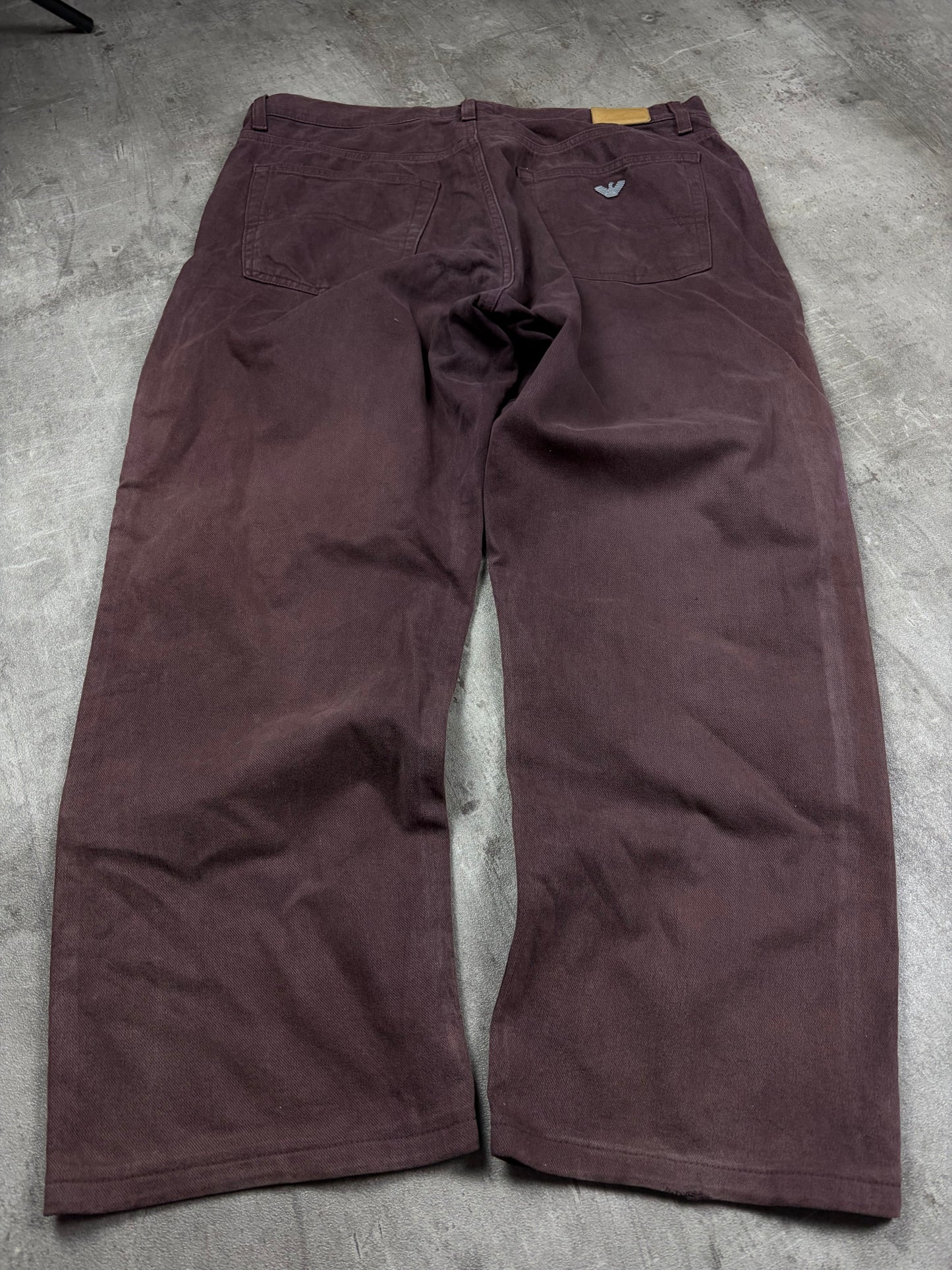 Armani Baggy Jeans Herren Y2K Streetwear Wide Leg Hose