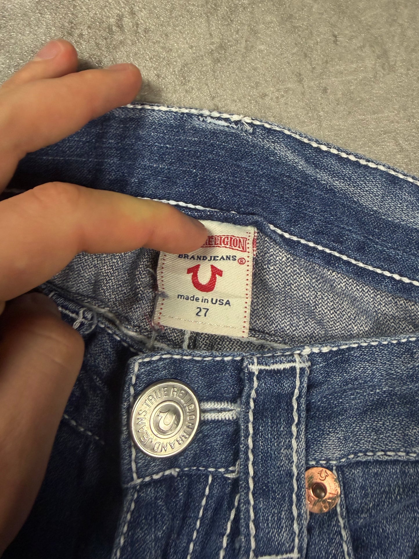 True Religion Low Rise Flared Jeans Vintage