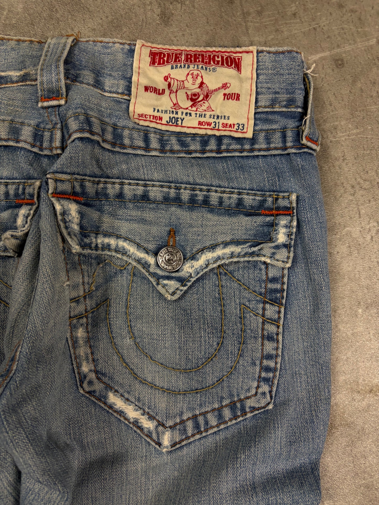 True Religion Flared Low Waist Jeans