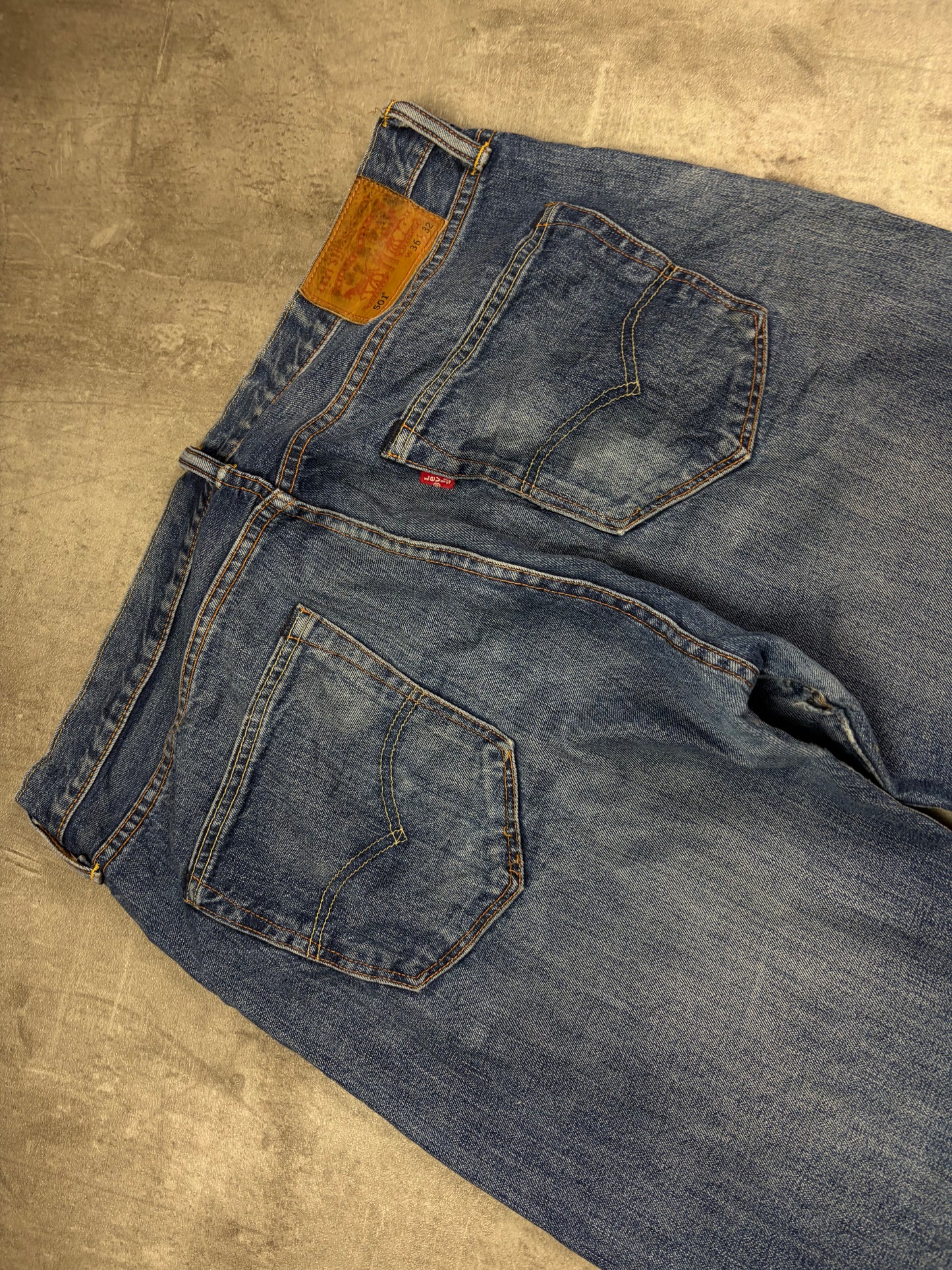 Levis 501 Straight Bootcut Jeans Herren Casual Denim