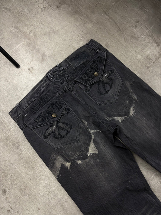 Vintage Opium Style Flared Mek jeans