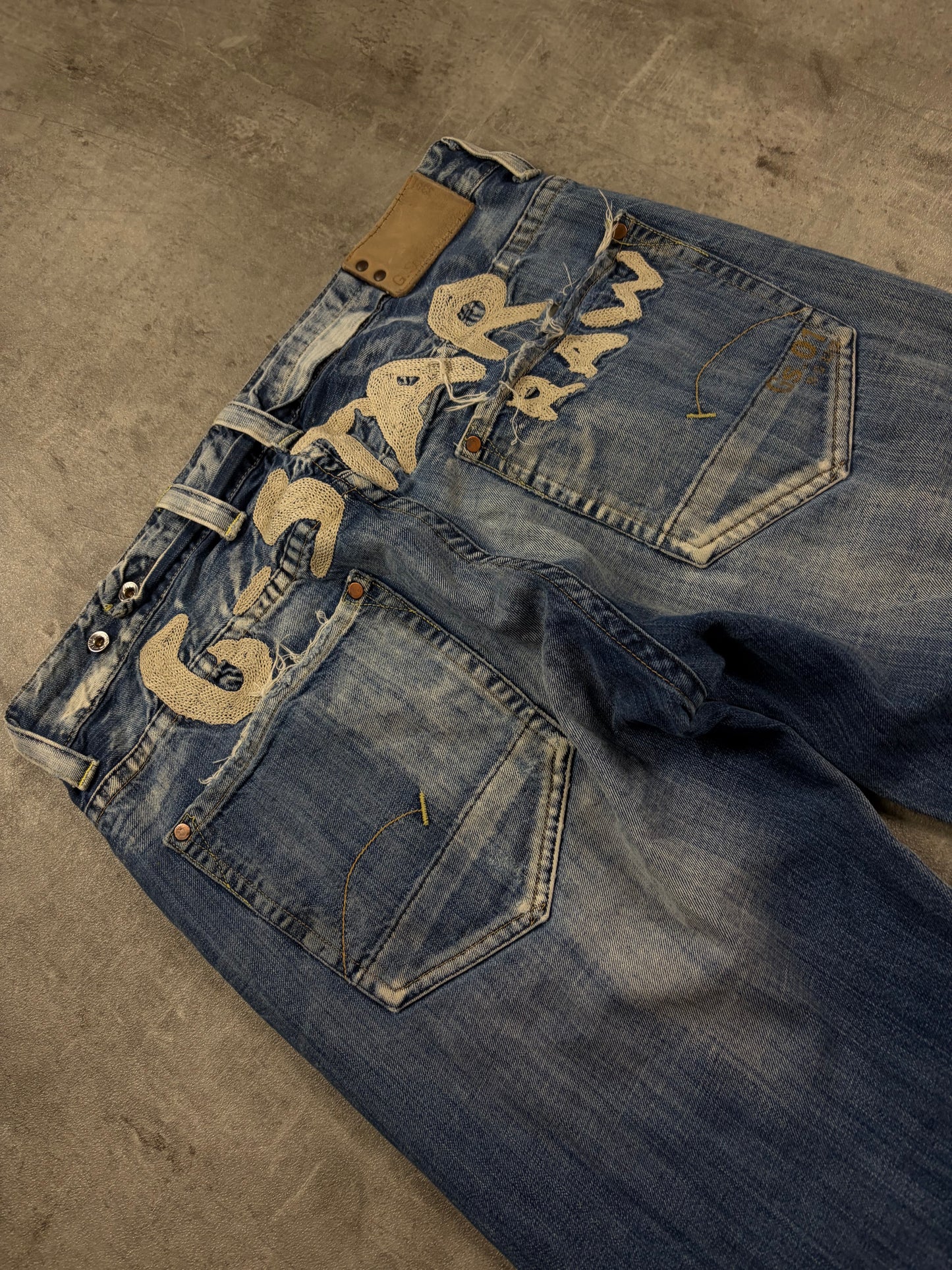 Vintage G-Star Embroidered Armani Baggy Jeans