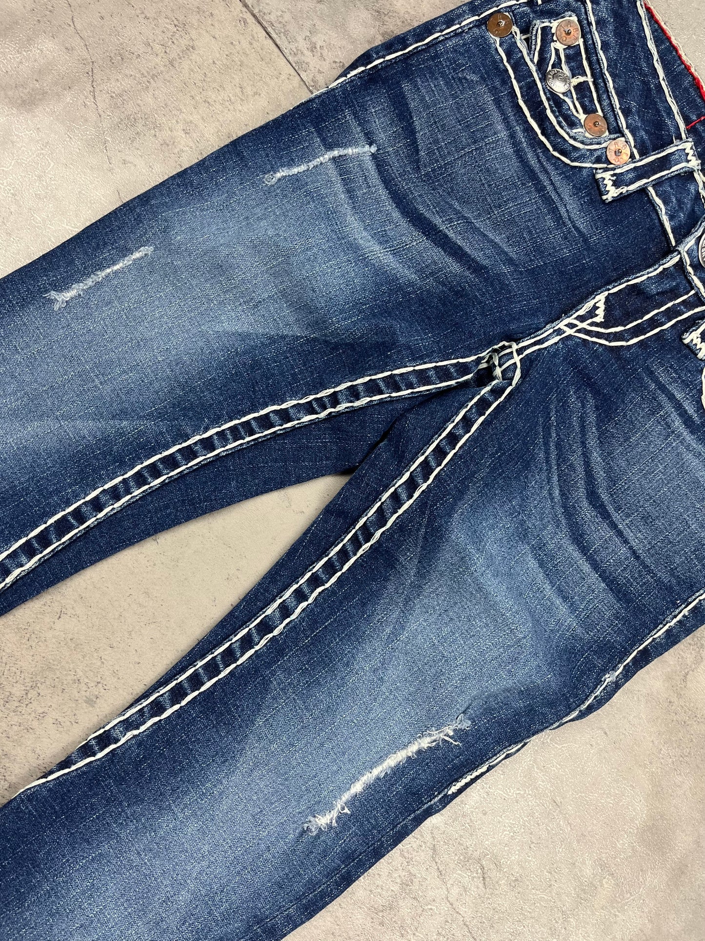True Religion Low Rise Flare Denim 2000s Y2K Retro Jeans