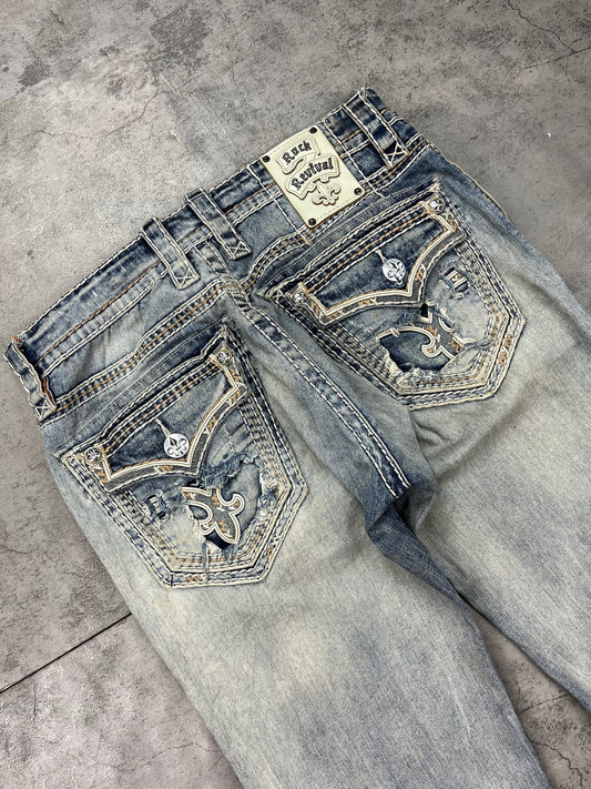 Vintage Straight Rock Revival Y2k Jeans