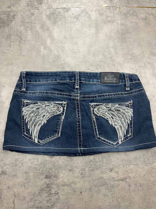 Mini Love indigo Jeans Rock Vintage Y2k