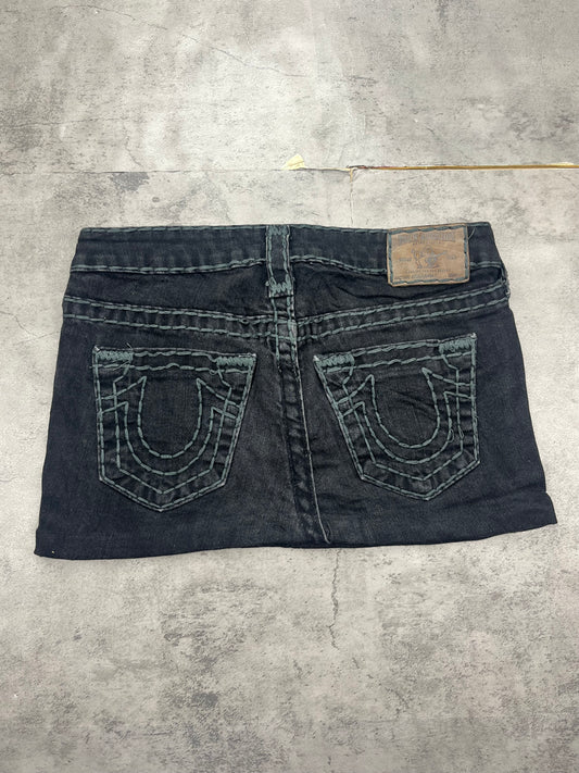 Vintage Mini True Religion Y2k Jeans Rock Skirt