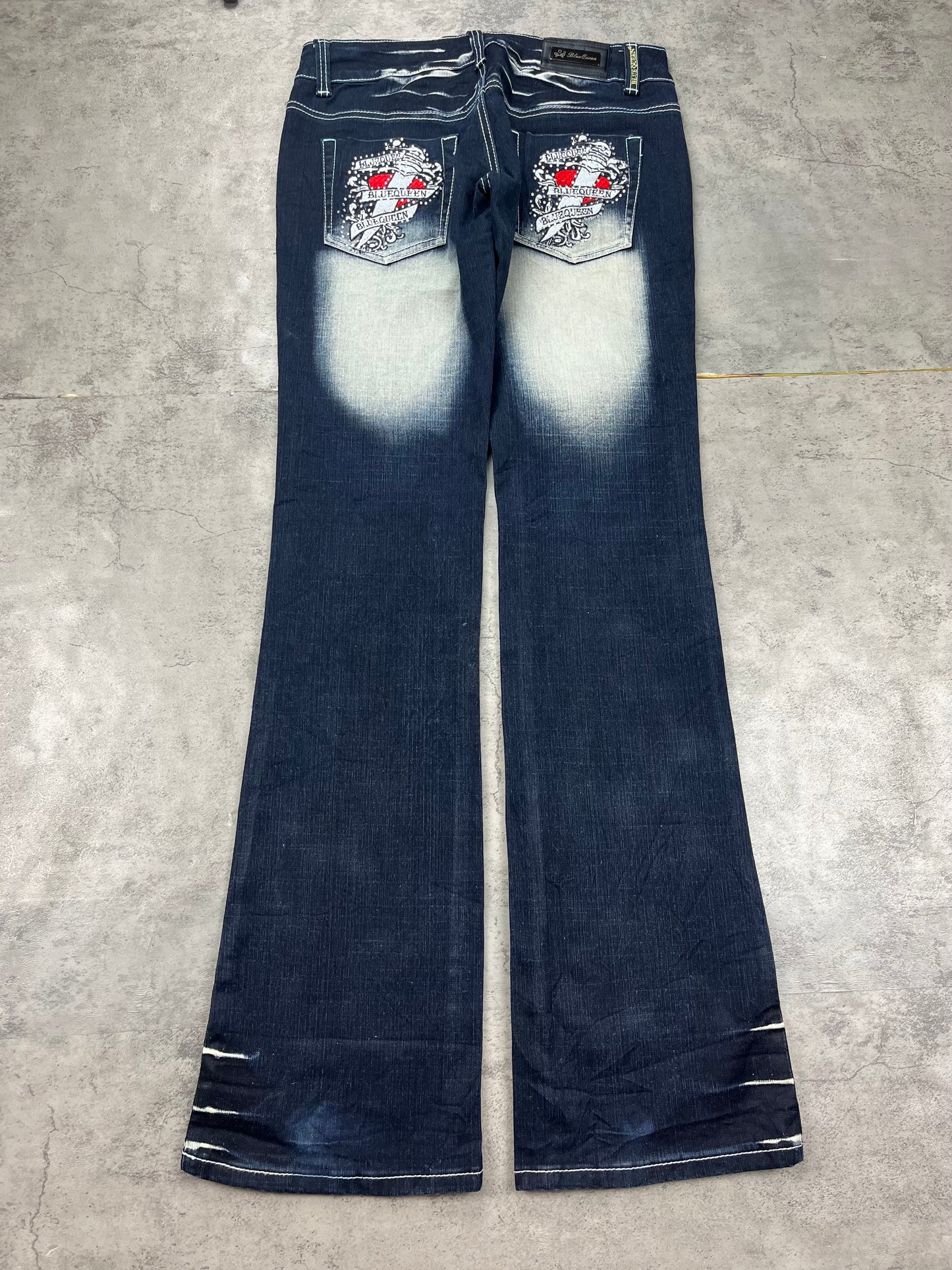 Vintage Y2k Blue Queen Lowwaist Bootcut Jeans