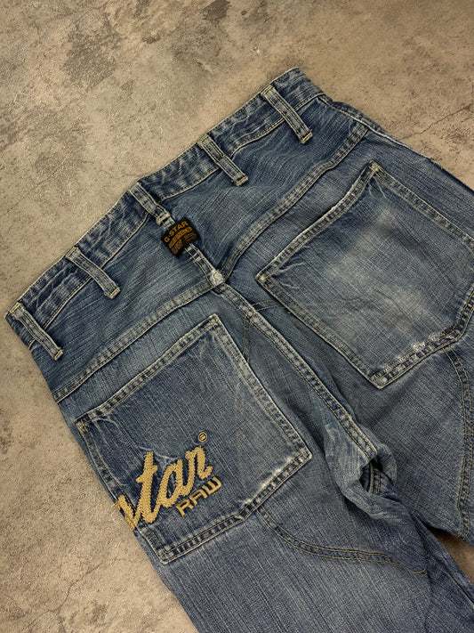 Vintage Embroidered G-Star Y2k Baggy Jeans Denim