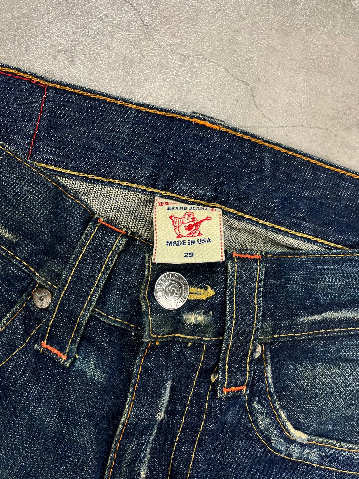 True Religion Men’s Baggy Loose Fit Y2K Denim Streetwear Rare