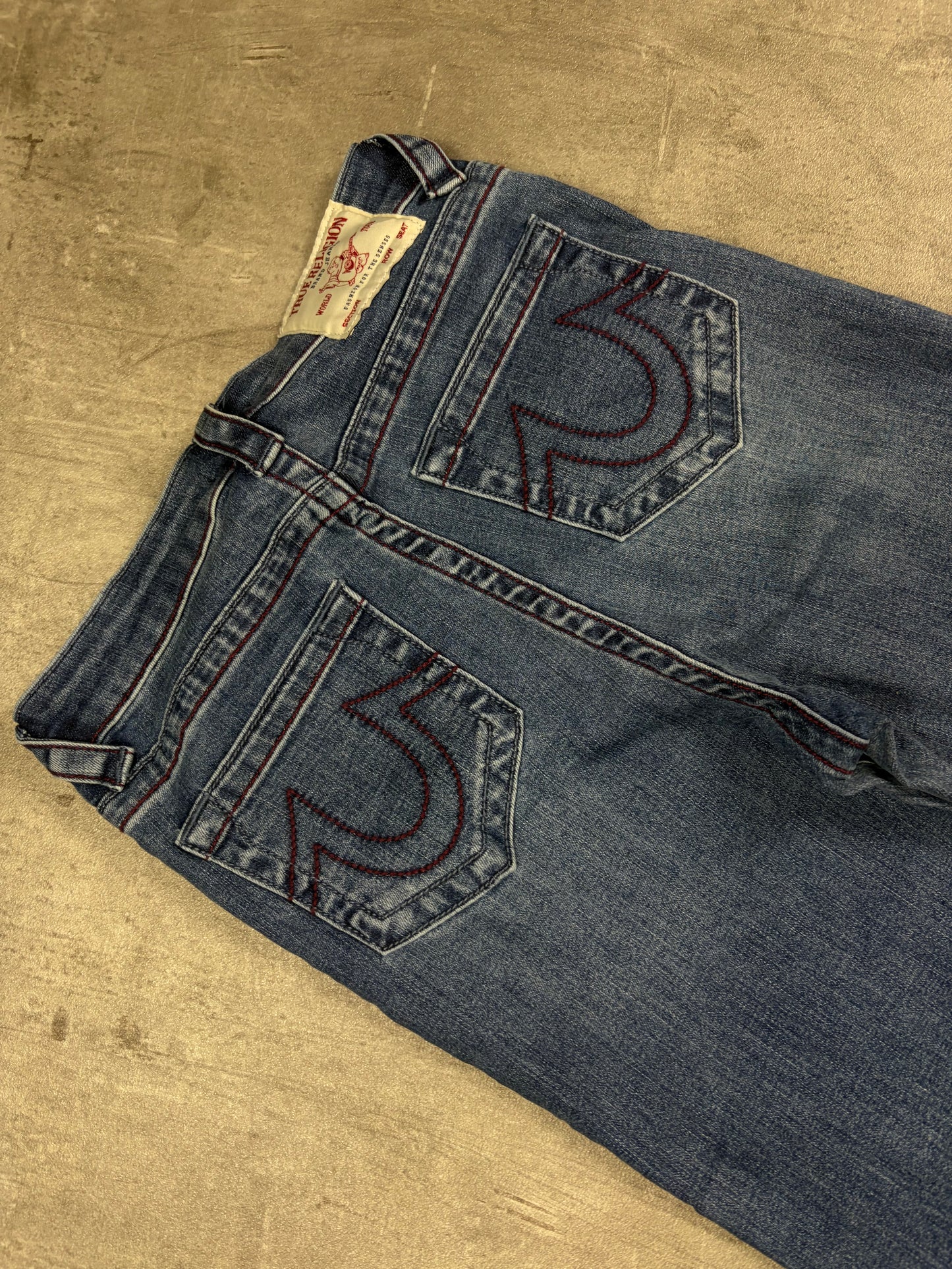 Vintage True Religion Low Waist Flared Jeans