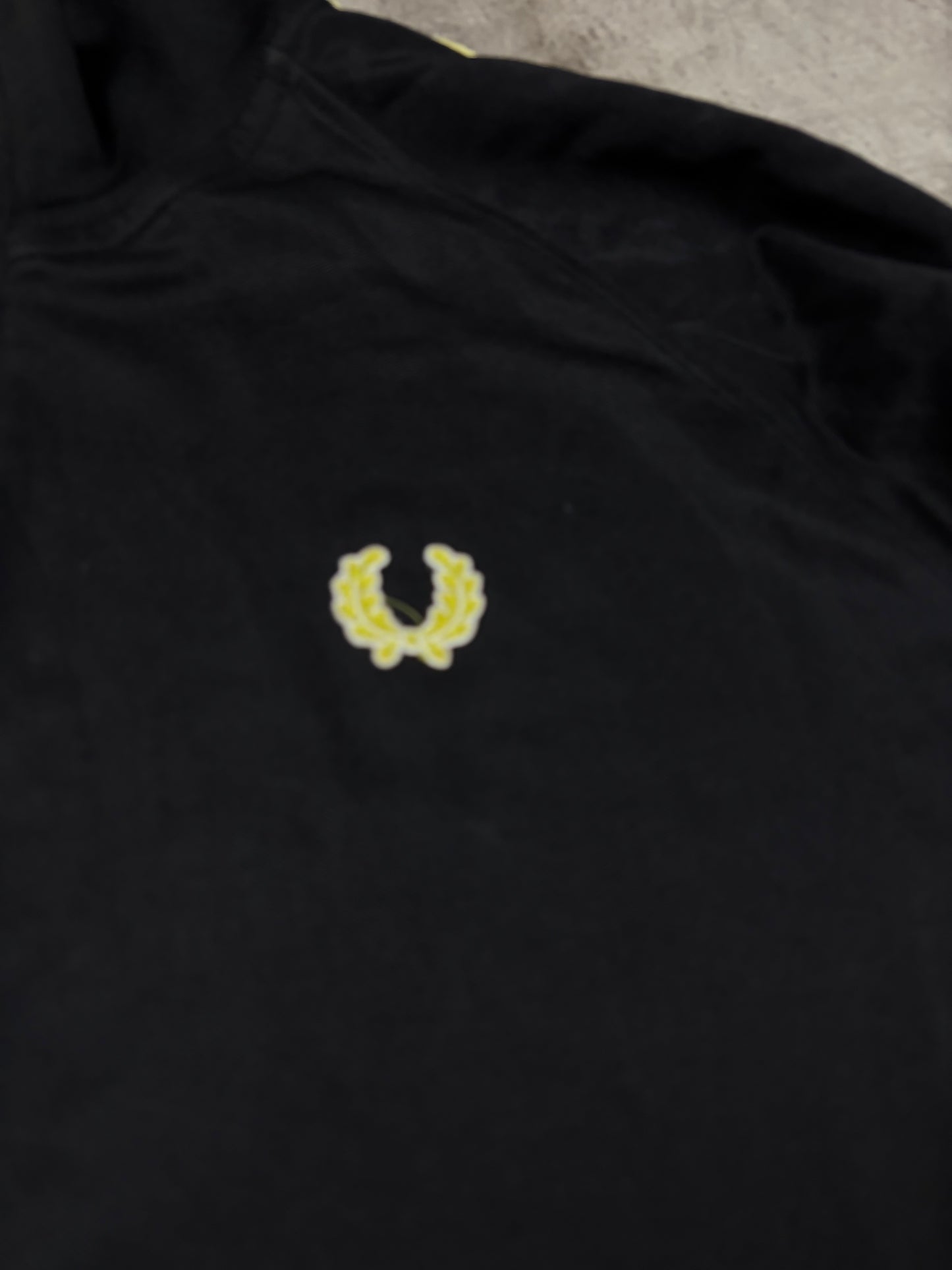 Fred Perry Schwarz Gelb Casual Trainingsjacke