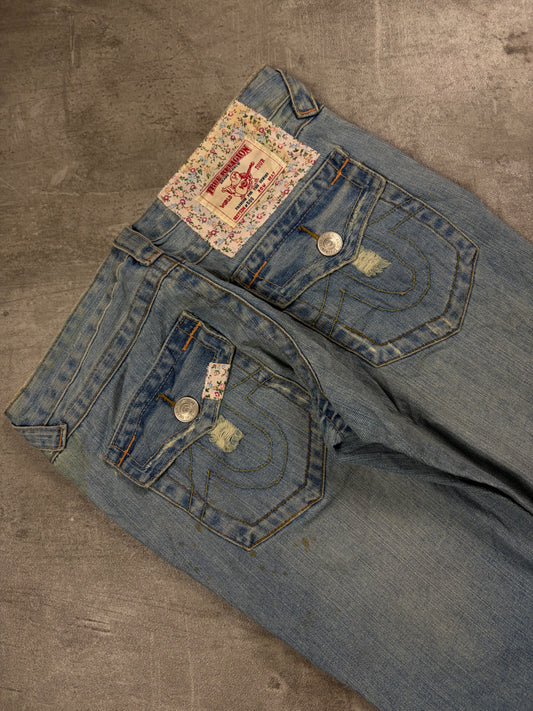 True Religion Low Waist Flared Jeans