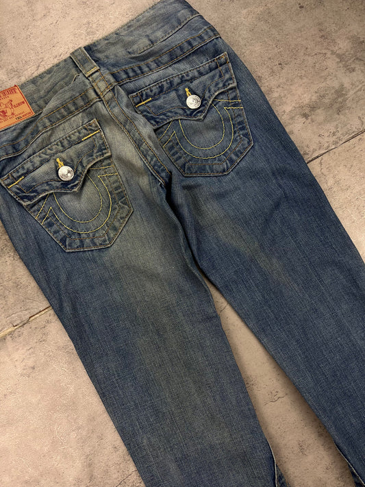 Lowwaist True Religion Joey Y2k Vintage Bootcut Flared Jeans