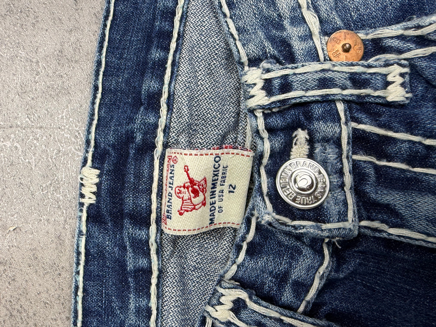 True Religion Bootcut Baggy Straight Jeans Y2k Vintage
