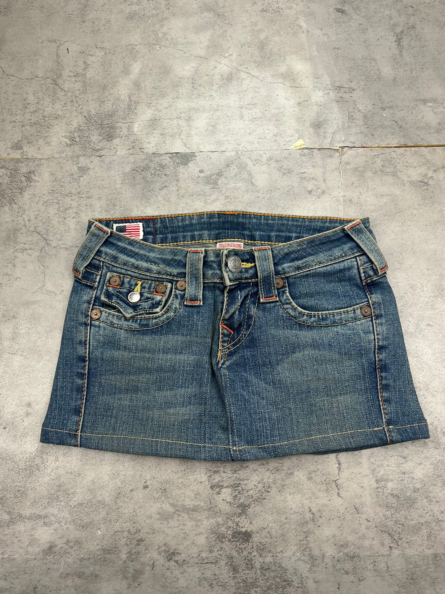 Mini Vintage True Religion Jeans Rock