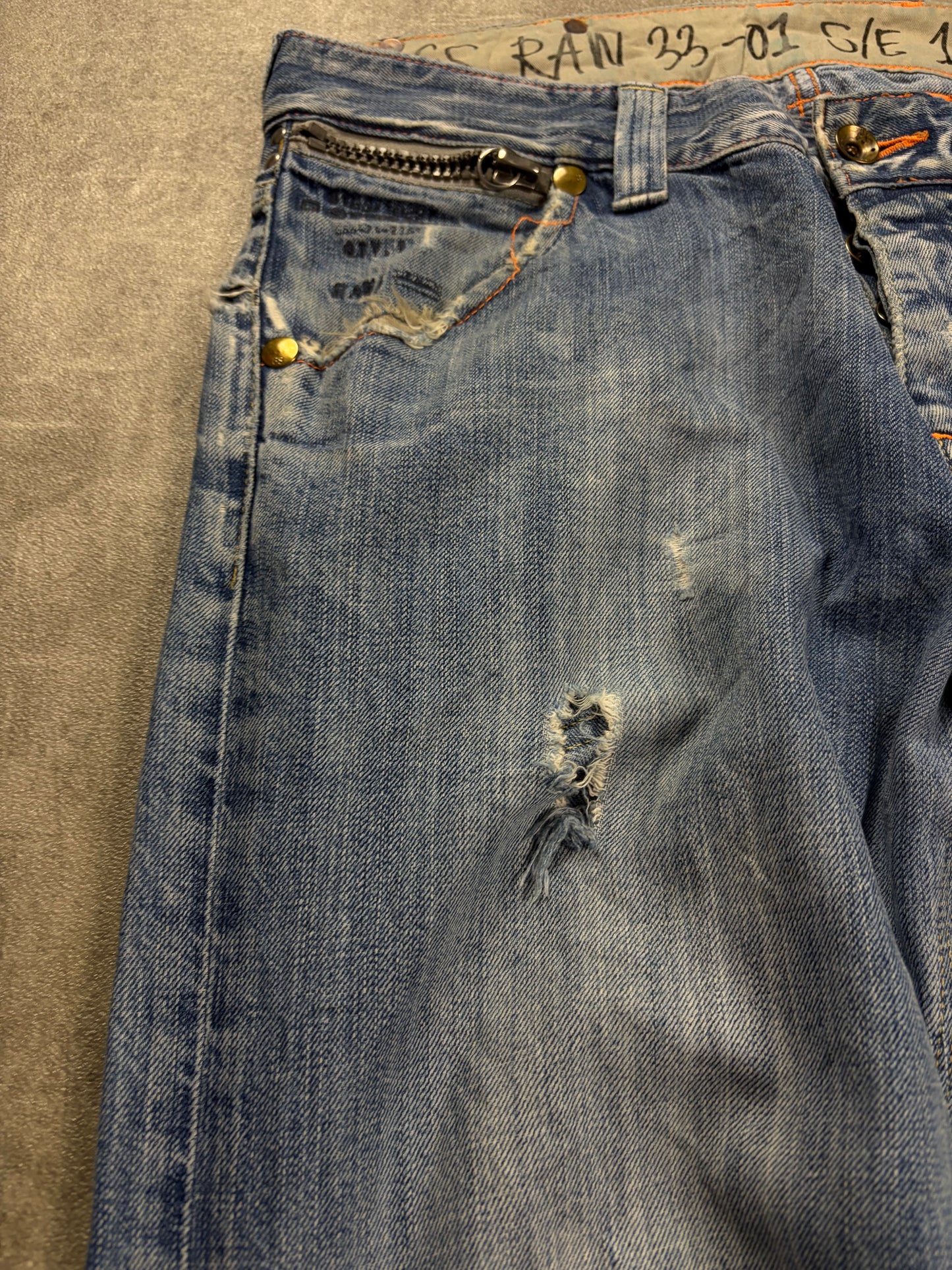 g-star jeans y2k backprint streetwear