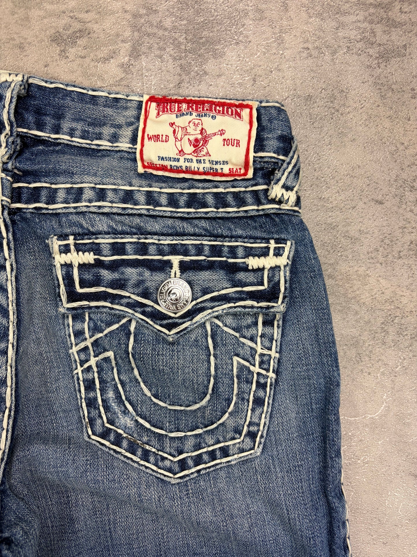 True Religion Bootcut Baggy Straight Jeans Y2k Vintage