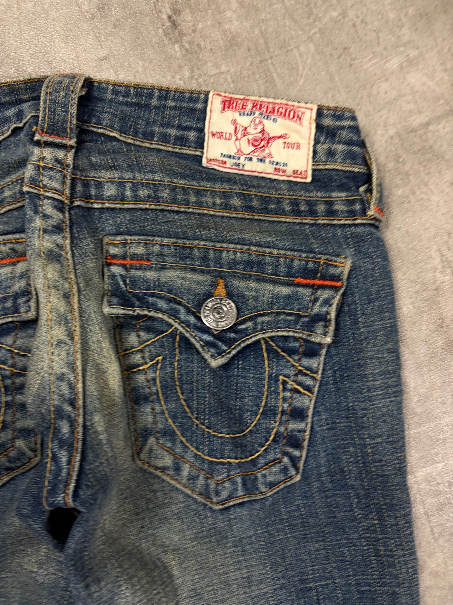 true religion jeans low rise vintage denim