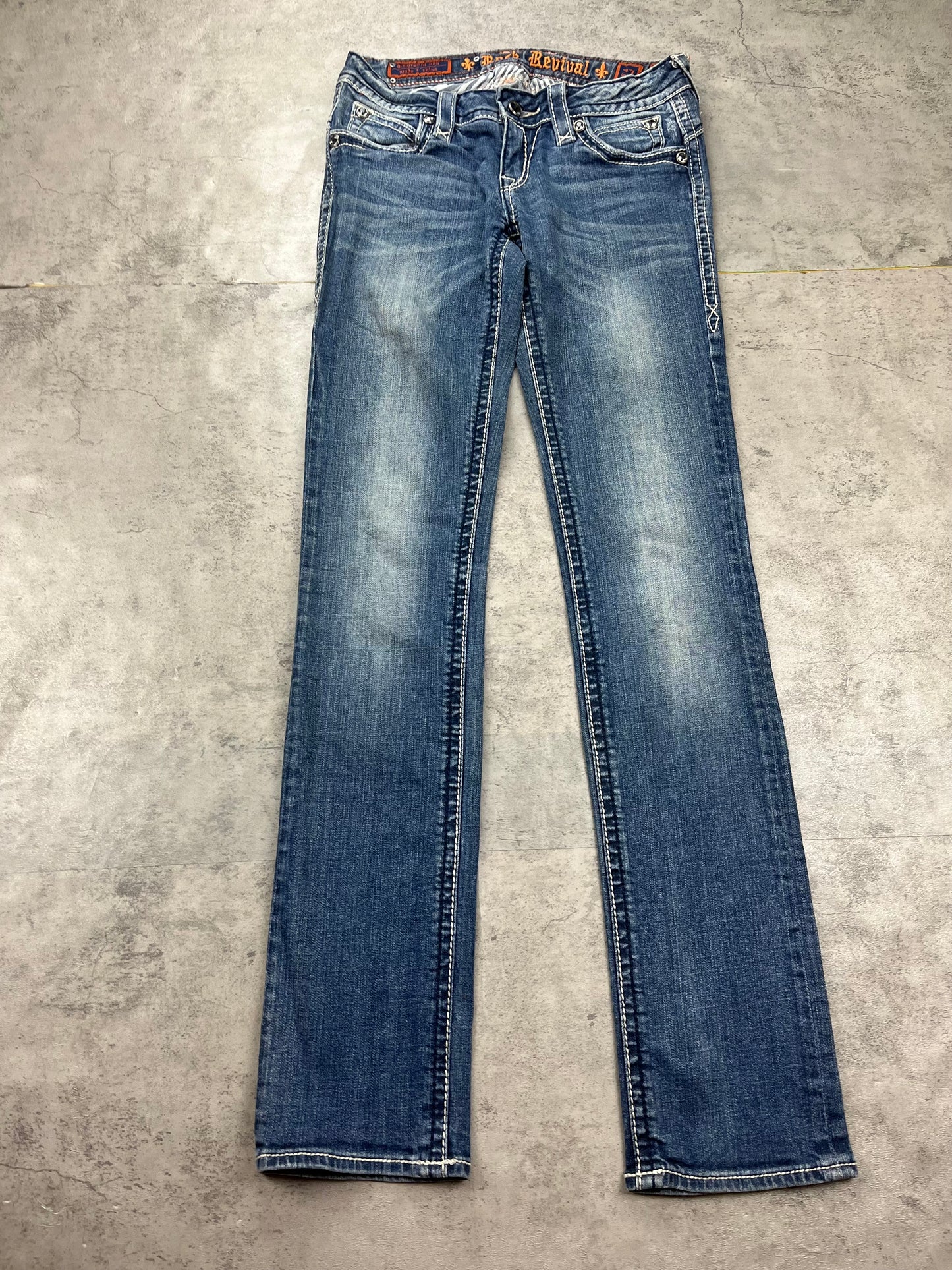 Vintage Lowwaist Rock revival Y2k Jeans