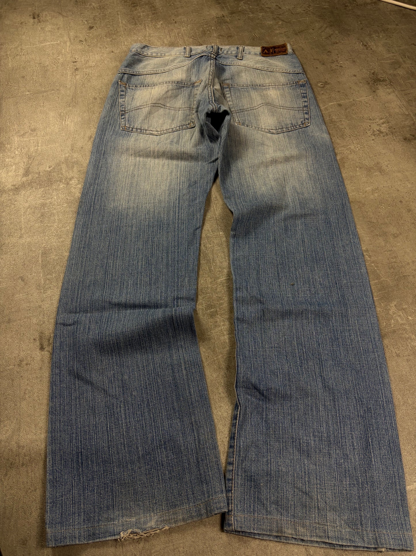 Vintage Armani Washed Y2k Straight Fit Armani Baggy Jeans