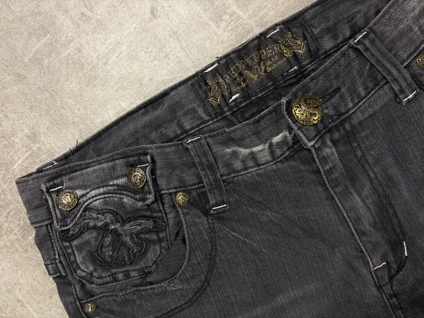 Vintage Opium Style Flared Mek jeans