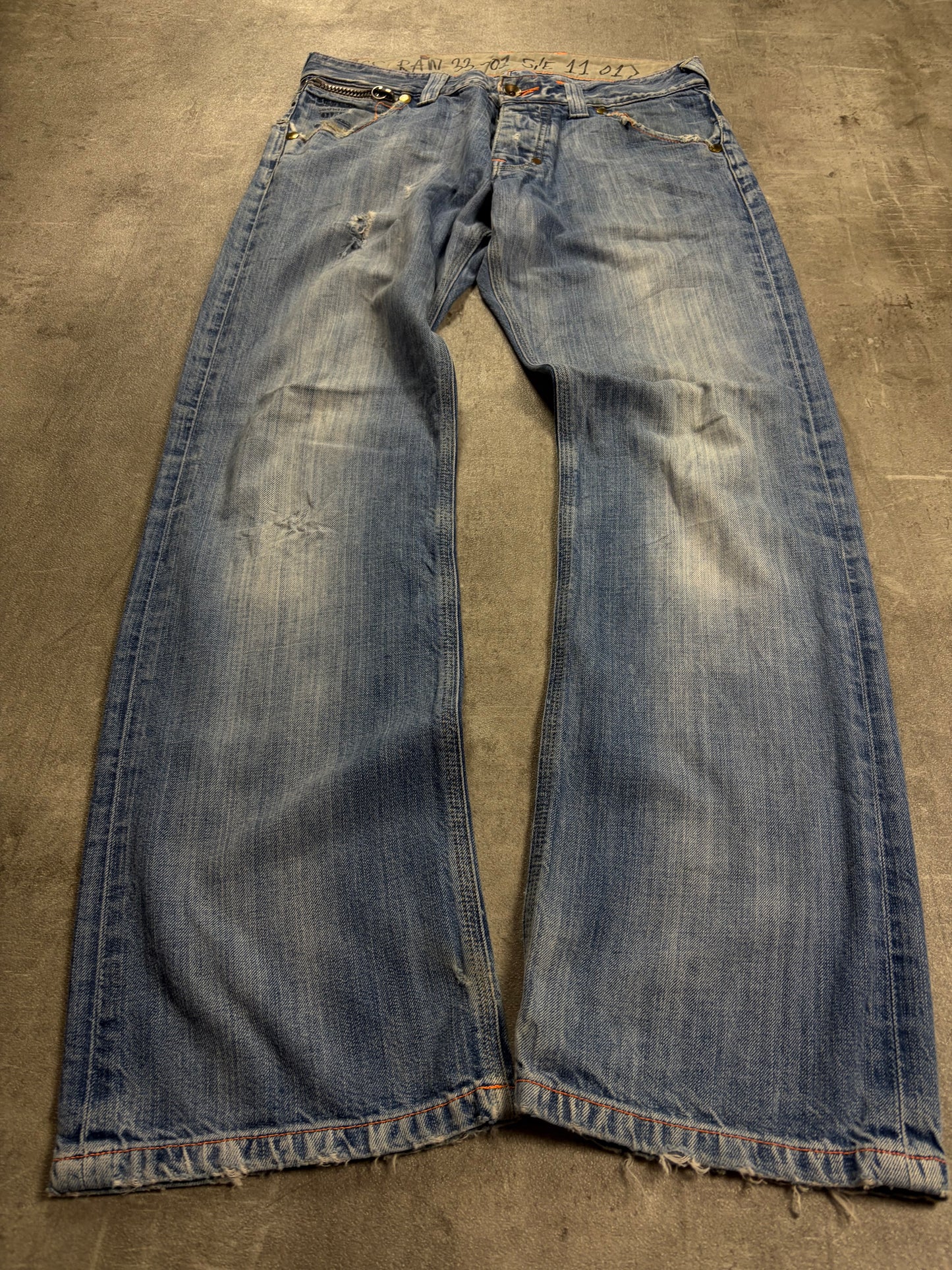 g-star jeans y2k backprint streetwear