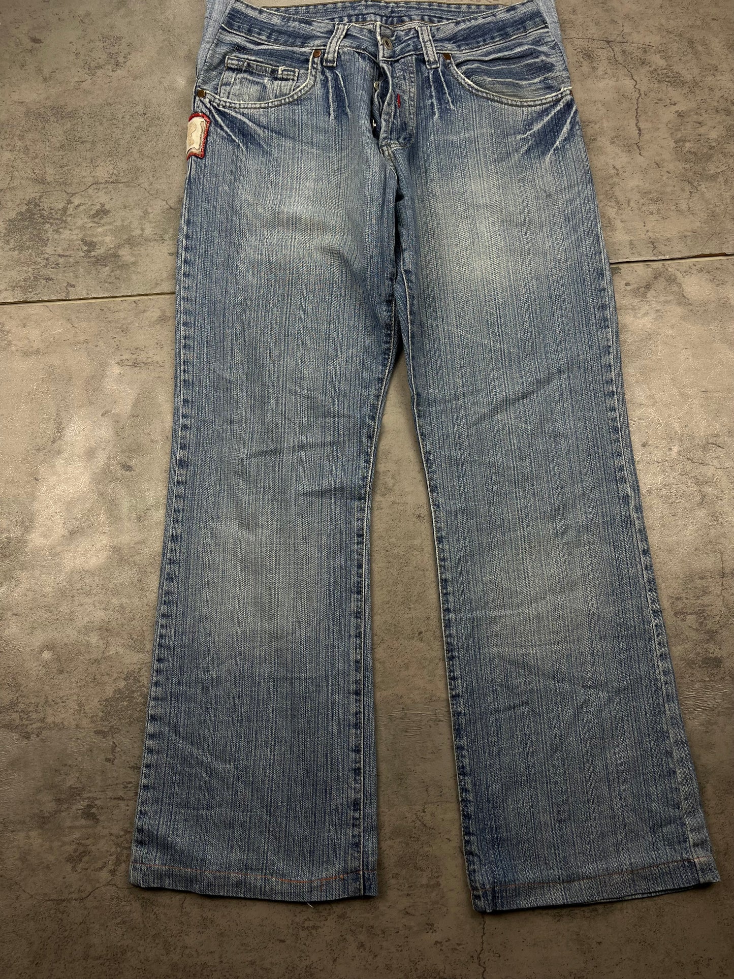 Vintage Replay Y2k Embroidered Denim Straight Baggy Jeans