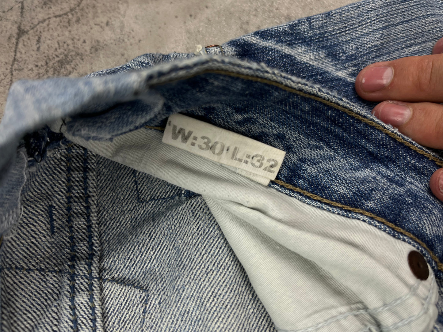 Vintage Replay Y2k Embroidered Denim Straight Baggy Jeans