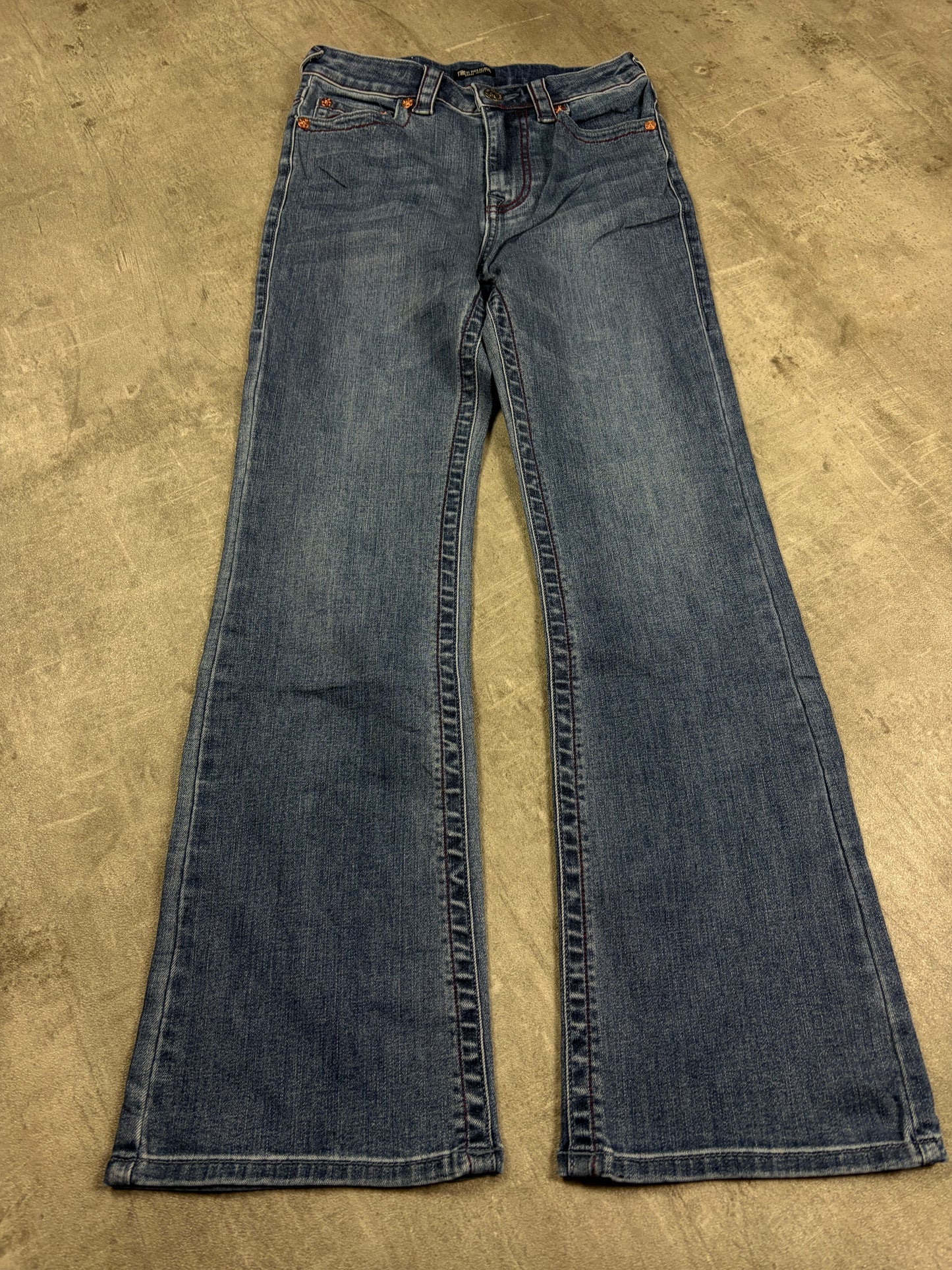 Vintage True Religion Low Waist Flared Jeans