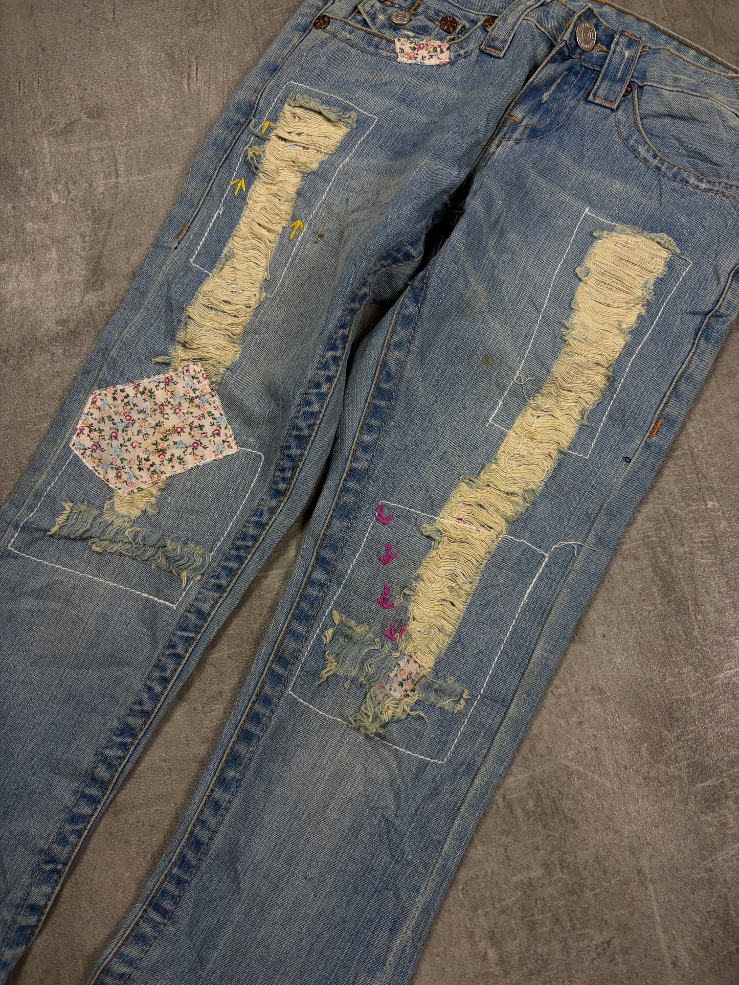 True Religion Low Waist Flared Jeans