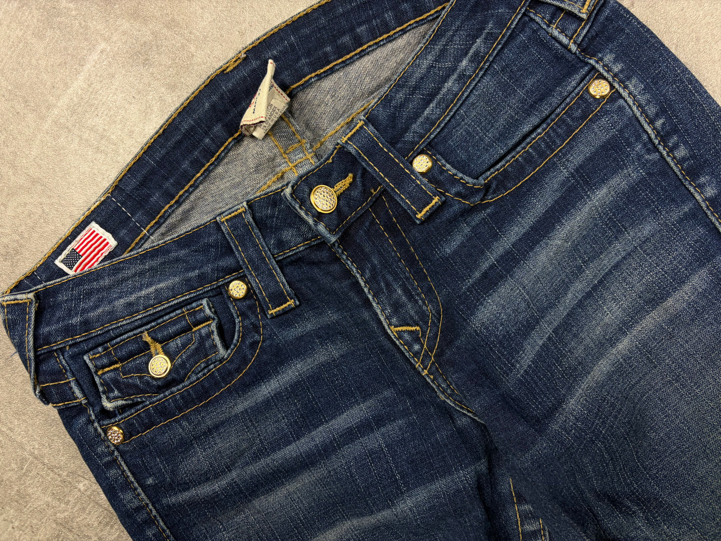 True Religion Jeans Low Waist Bootcut Vintage