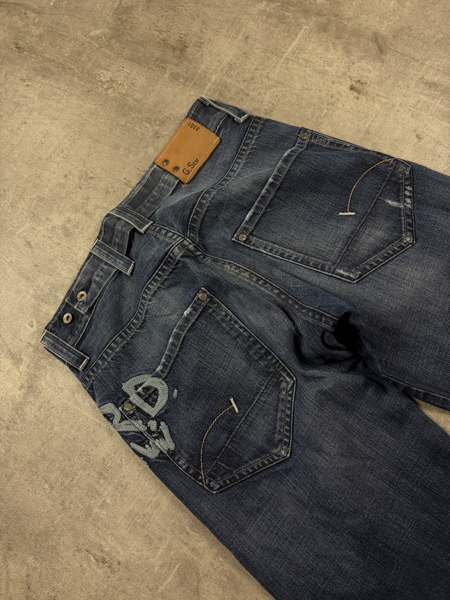 Vintage G-Star Embroidered Armani Baggy Jeans