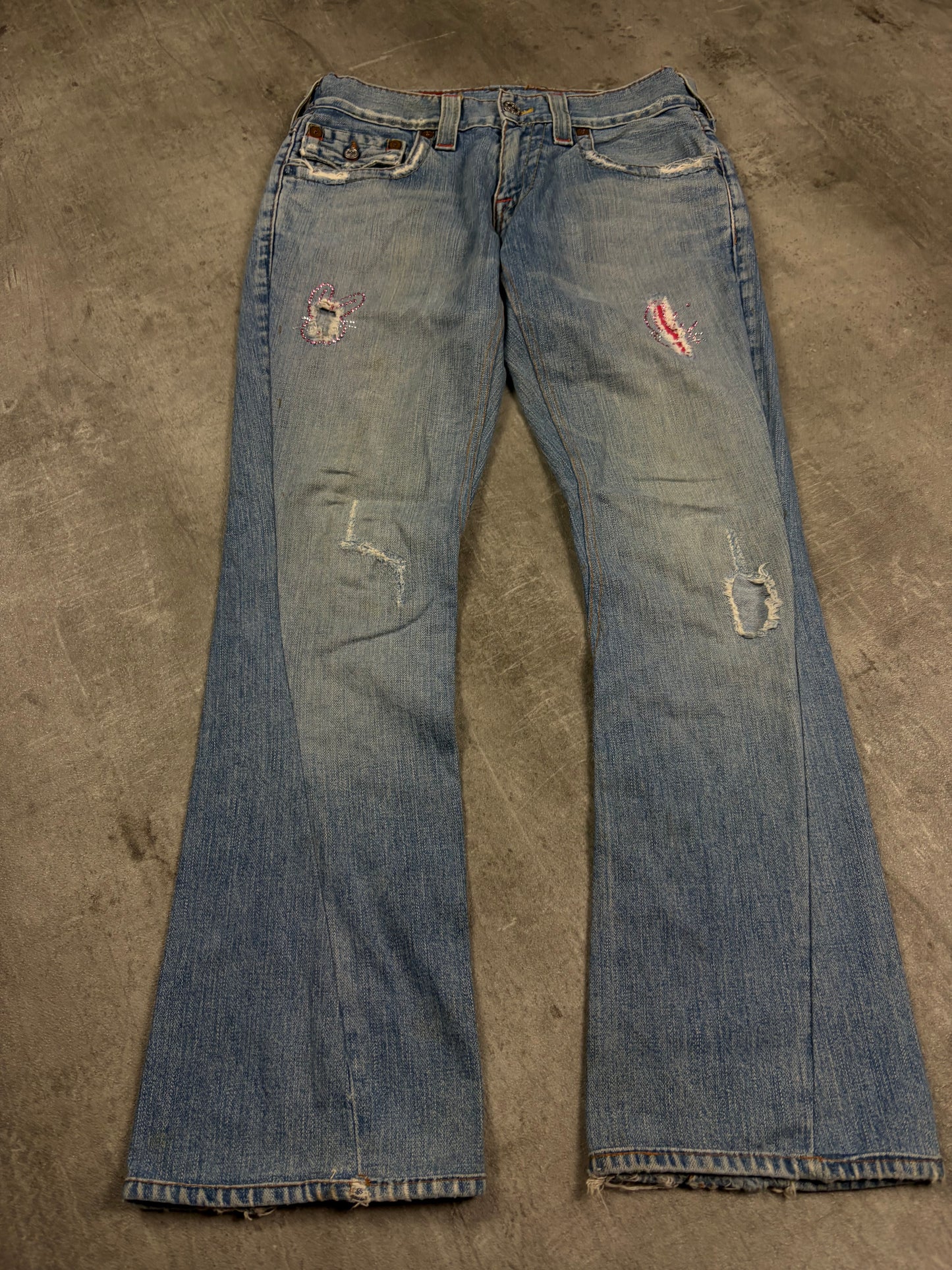 True Religion Flared Low Waist Jeans