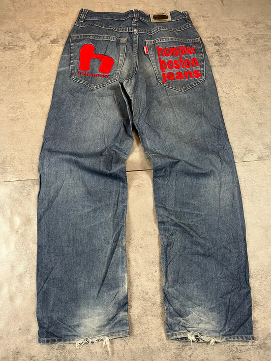 Vintage Y2k Hummer Baggy Jeans W30