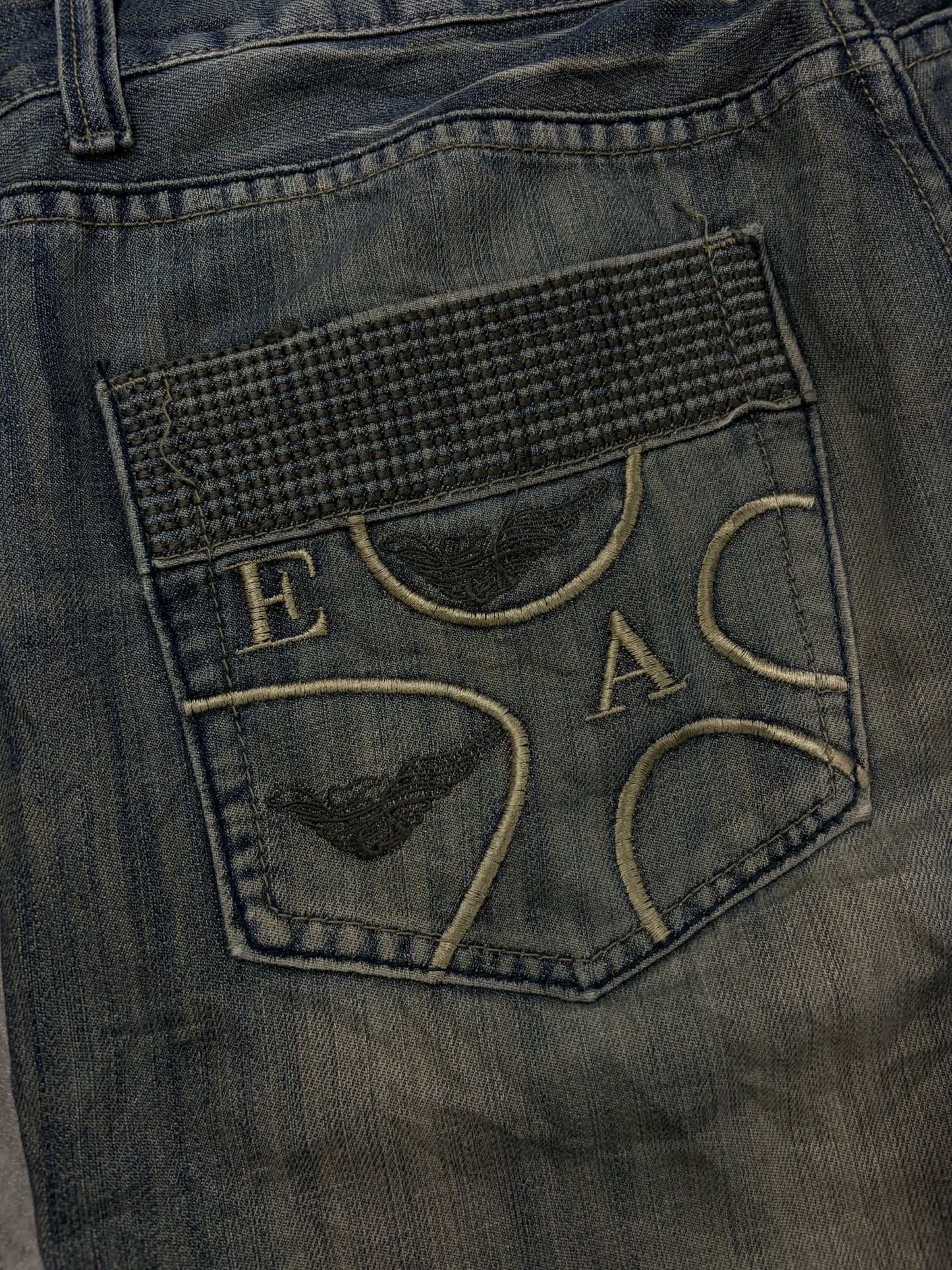 Armani Y2k Pasha Style Heavy Denim Baggy Jeans