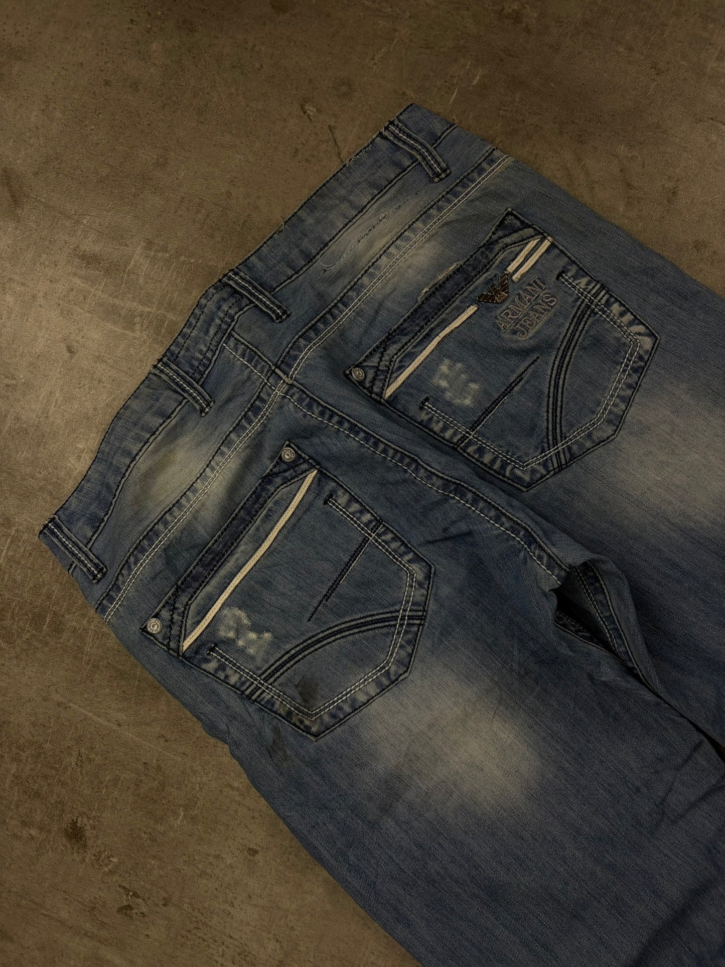 Vintage Armani Baggy Jeans Y2k Backprint