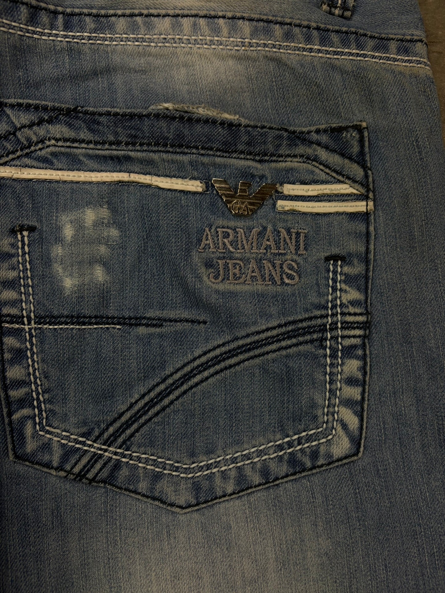 Vintage Armani Baggy Jeans Y2k Backprint
