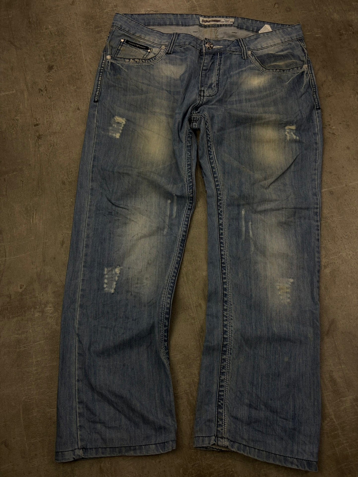 Vintage Armani Baggy Jeans Y2k Backprint